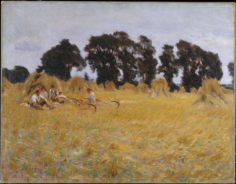 John Singer Sargent, Reapers Resting in a Wheat Field (1885)