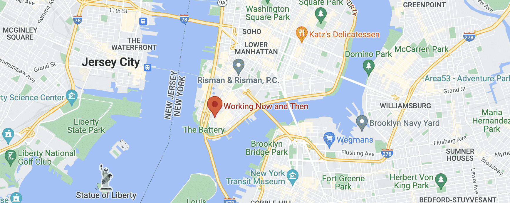 Google Map of Working Now and Then