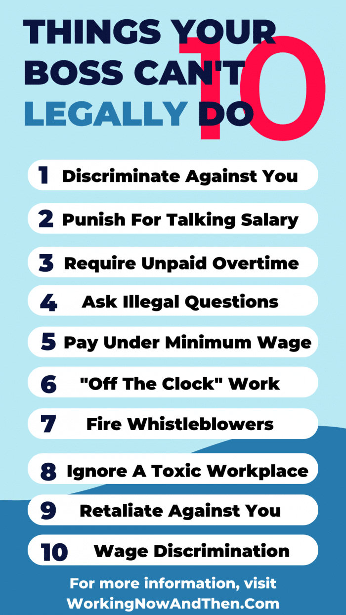 10 things your boss can't legally do infographic