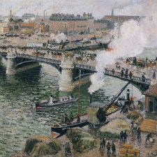 Camille Pissarro, Pont Boieldieu in Rouen, Rainy Weather (1896)